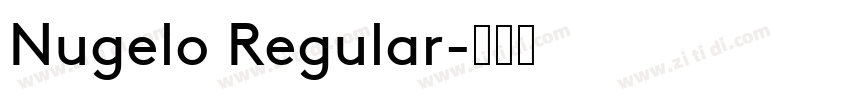 Nugelo Regular字体转换